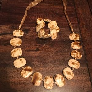 Costume jewelry set - bracelet and necklace